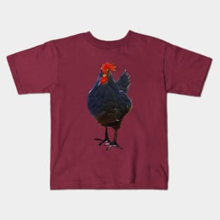 Angry hen black version Kids T-Shirt